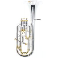 SML Paris Saxhorn baryton débutant 3+1 pistons plaqué argent BA910S - Vue 1